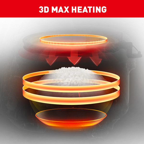 Tefal Easy Rice Max Rice Cooker 1.8L RK7378 4mm spherical pot, 11 programmes, removable inner lid, 24hr keep warm