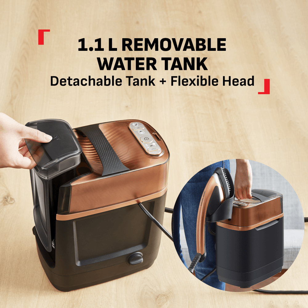 Tefal All-in-One Garment Steamer IXEO Power 2170W QT2020  3-Position Smart Board, Removable Base, 1.1 removable Water Tank, Made in France