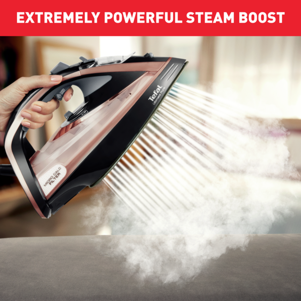 Tefal Ultimate Pure Steam Iron 3000W 350ml FV9845 260g Steam Boost, Time-Saving, Fast Heat Up, Easy-to-Use
