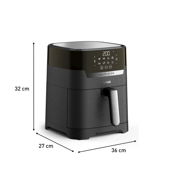 Tefal Easy Fry & Grill Precision 4.2L Healthy Air Fryer (1400W) EY5058 8 Programmes, Roasted Chicken, Extra Crisp, Fast Cooking, Easy-to-Clean