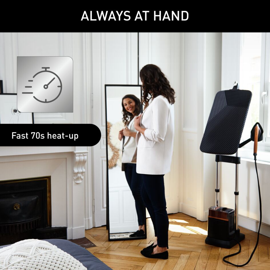 Tefal All-in-One Garment Steamer IXEO Power 2170W QT2020 3-Position Smart Board, Removable Base, 1.1 removable Water Tank, Made in France