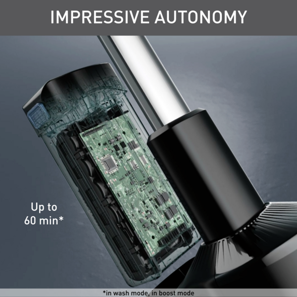 Tefal X-Combo Cordless 2-in-1 Handstick Vacuum & Spin Mop Cleaner GF3039 Smart Aerospin Technology, Ultra-Lightweight, High Suction, Easy Maintenance, 60-Minute Battery