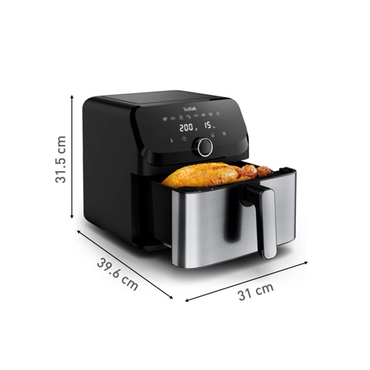 Tefal Easy Fry Mega Digital Air Fryer 7.5L EY855D XL capacity, compact, 8 preset programmes, energy saving, dishwasher safe