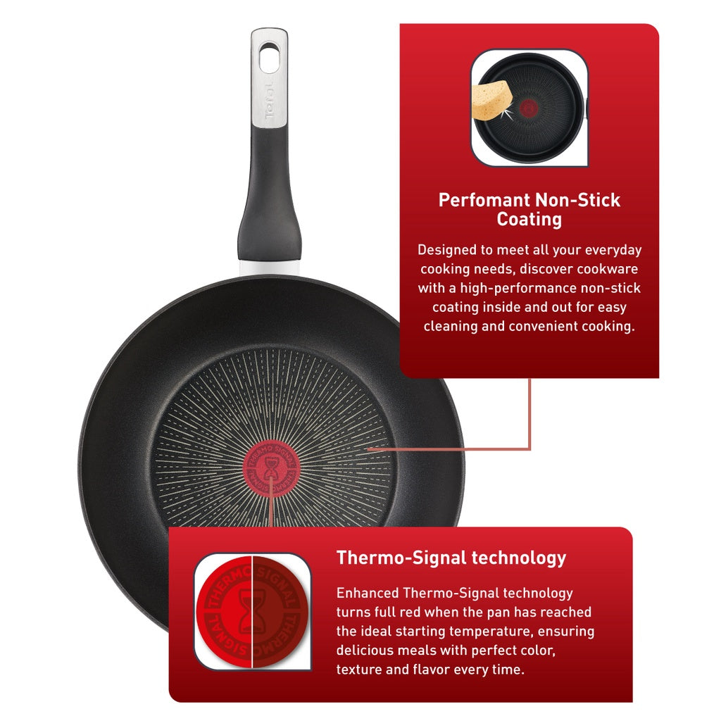 Tefal Unlimited Range Black IH Saute-pan, Pancake Pan, Multi-Pan, Chinese Wok, Wokpan, Frypan, Shallow Pan 18cm - 36cm