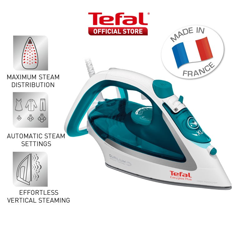 Tefal Easygliss Steam Iron 270ml 2500W FV5718 195g Steam Boost, Quick Heat, Durable, Versatile, Perfect Precision