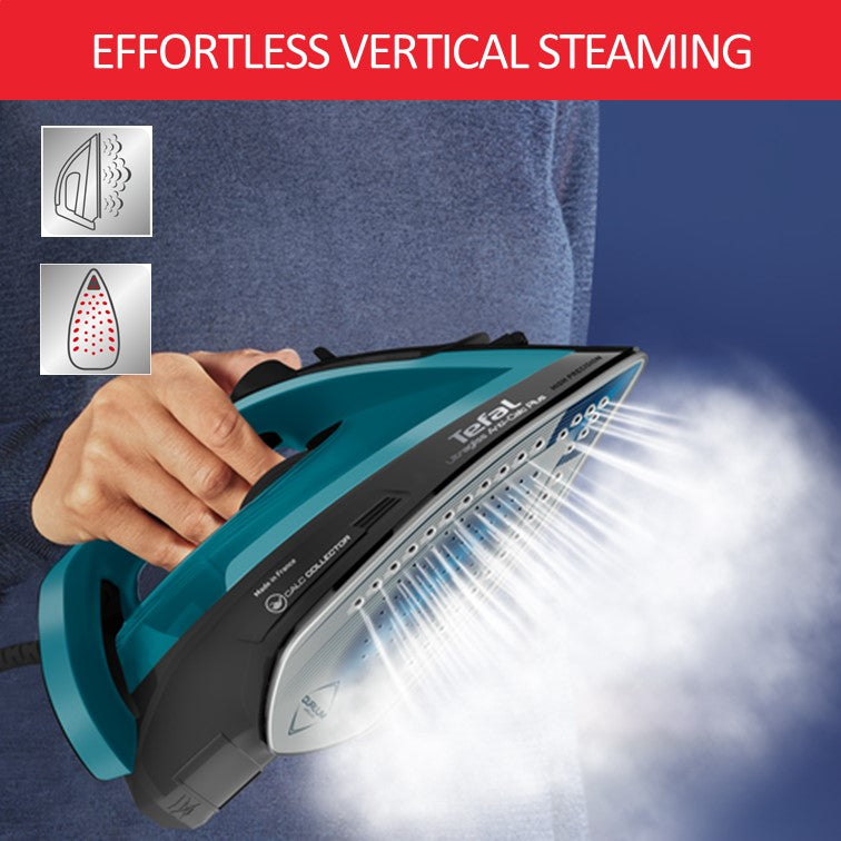 Tefal Ultragliss Plus Steam Iron 270ml 2800W FV6832 260g Steam Boost, Anti-drip, Soleplate, Made in France
