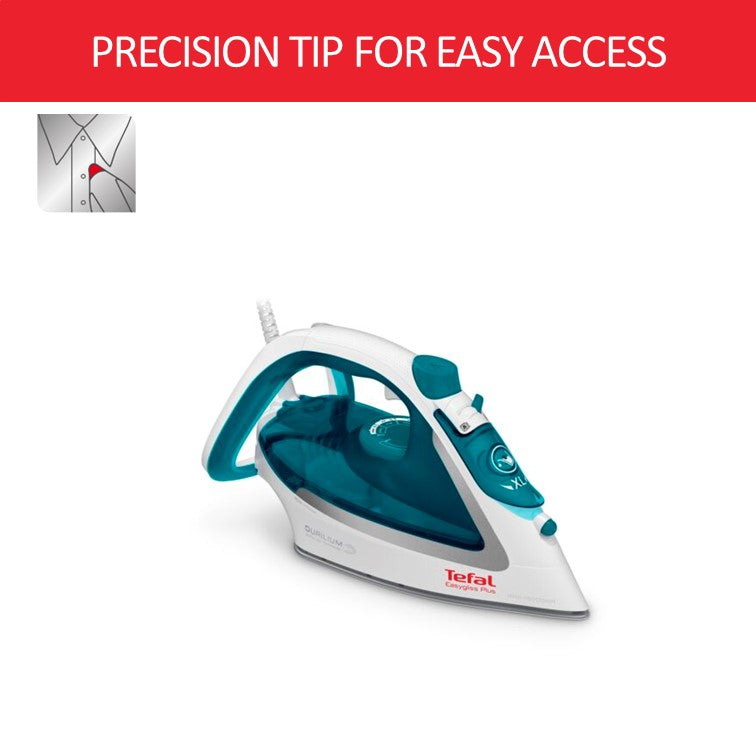 Tefal Easygliss Steam Iron 270ml 2500W FV5718 195g Steam Boost, Quick Heat, Durable, Versatile, Perfect Precision