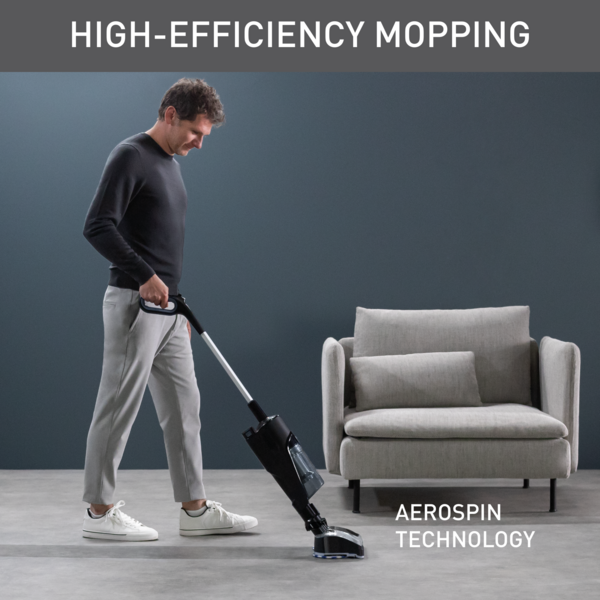 Tefal X-Combo Cordless 2-in-1 Handstick Vacuum & Spin Mop Cleaner GF3039 Smart Aerospin Technology, Ultra-Lightweight, High Suction, Easy Maintenance, 60-Minute Battery