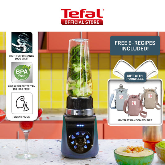 Tefal BlendUp Personal Blender BL19H4 ƒ?? Removable blades, 2 dishwasher safe BPA-free Tritan jars, 1000W, 8 auto programs