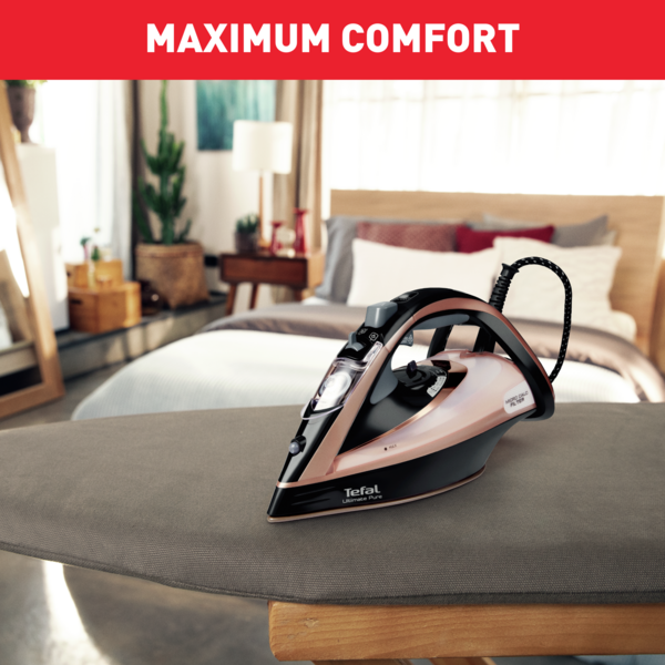 Tefal Ultimate Pure Steam Iron 3000W 350ml FV9845 260g Steam Boost, Time-Saving, Fast Heat Up, Easy-to-Use