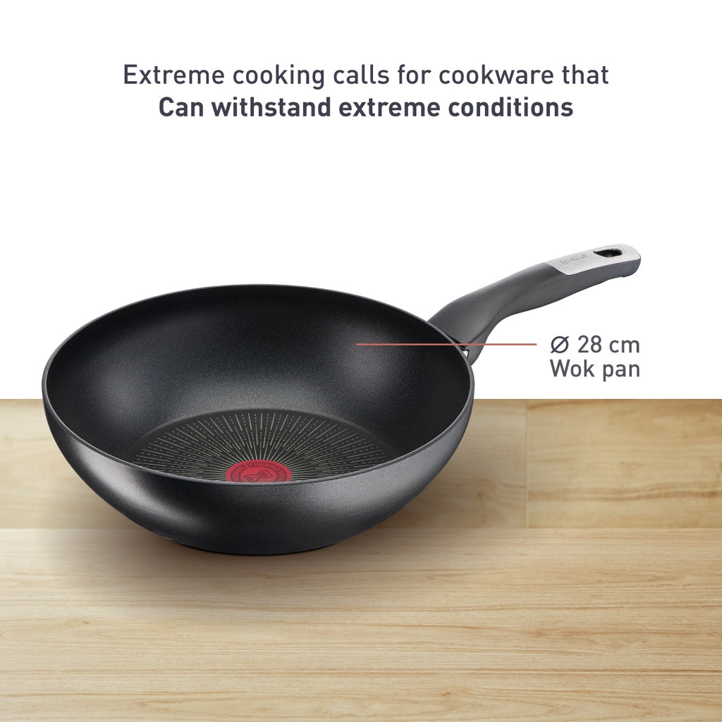 Tefal Unlimited Range Black IH Saute-pan, Pancake Pan, Multi-Pan, Chinese Wok, Wokpan, Frypan, Shallow Pan 18cm - 36cm