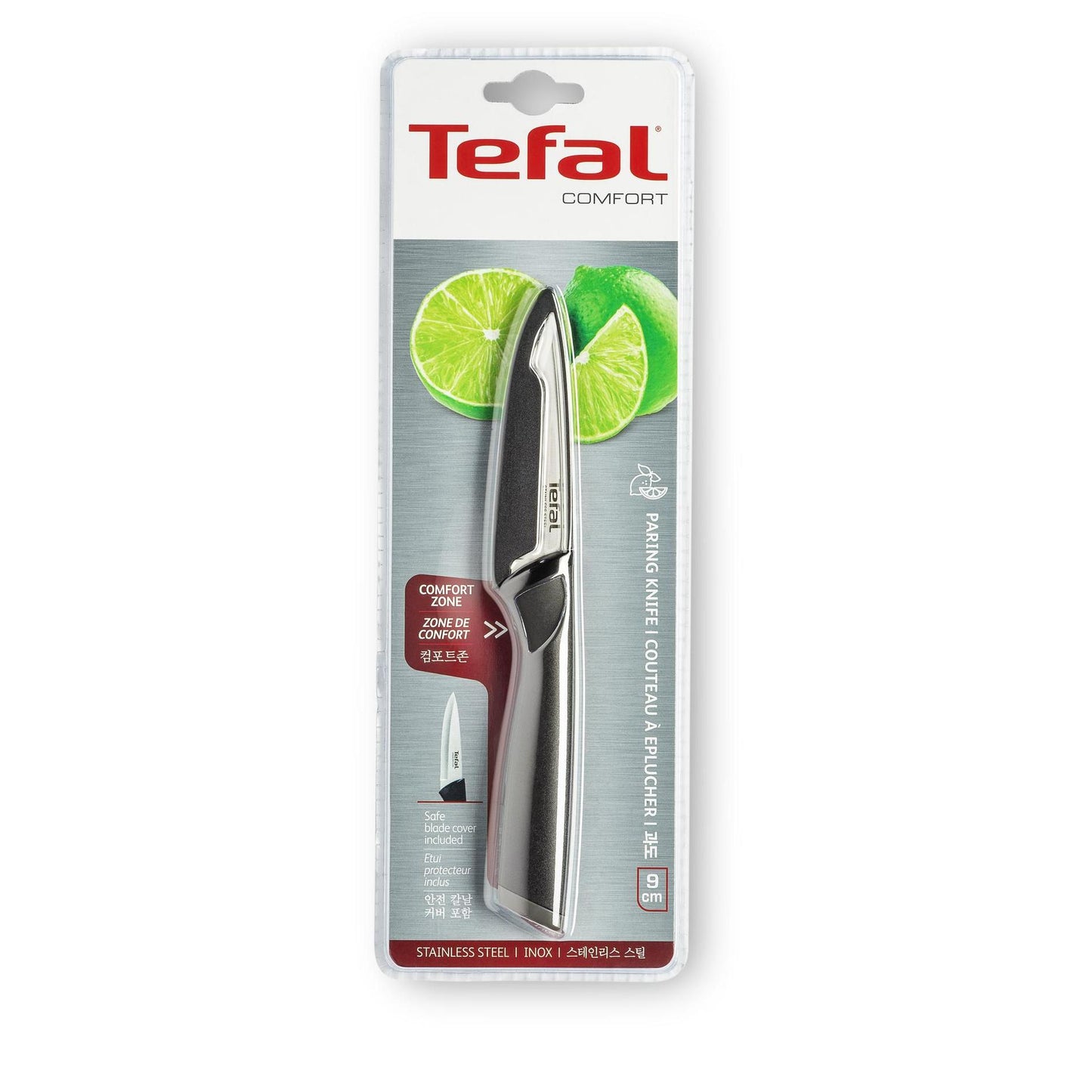 Tefal Comfort Paring Knife 9cm with Cover K22135