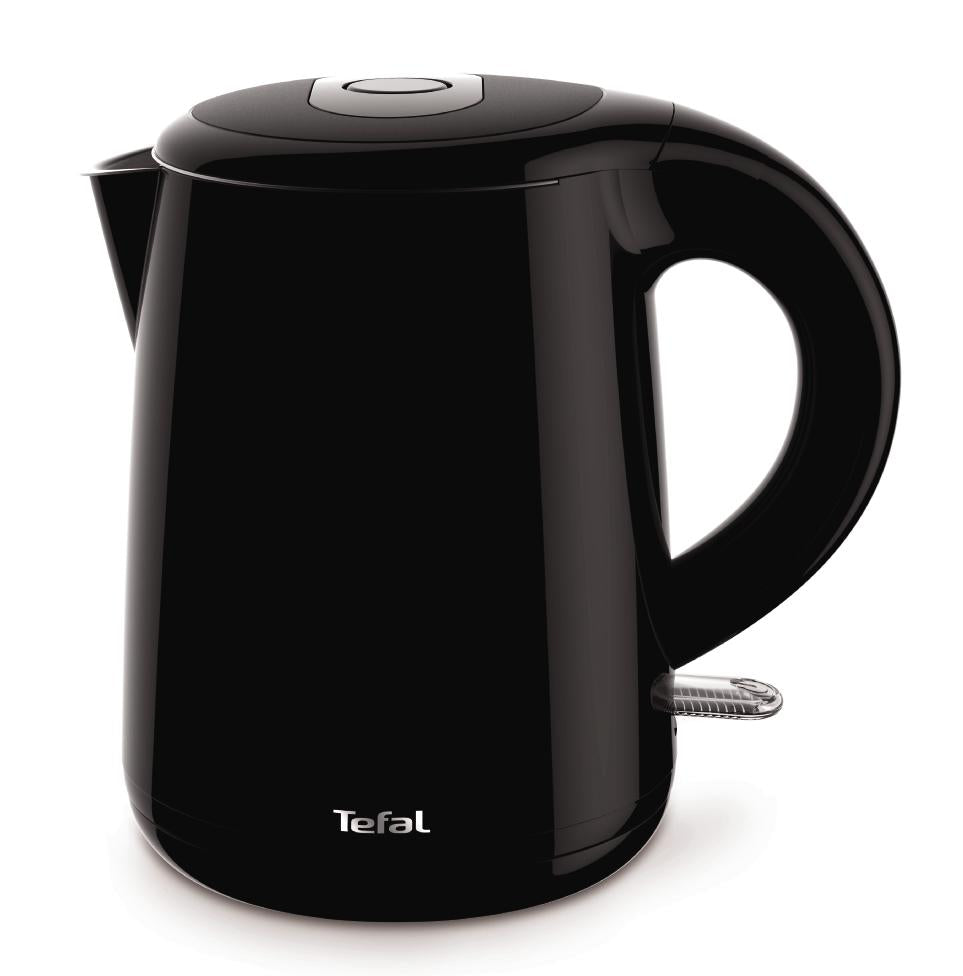 Tefal Safe Tea Kettle 1.0L Black KO2618 Double layer insulation, Safe to touch, 360 degrees rotational base, auto off