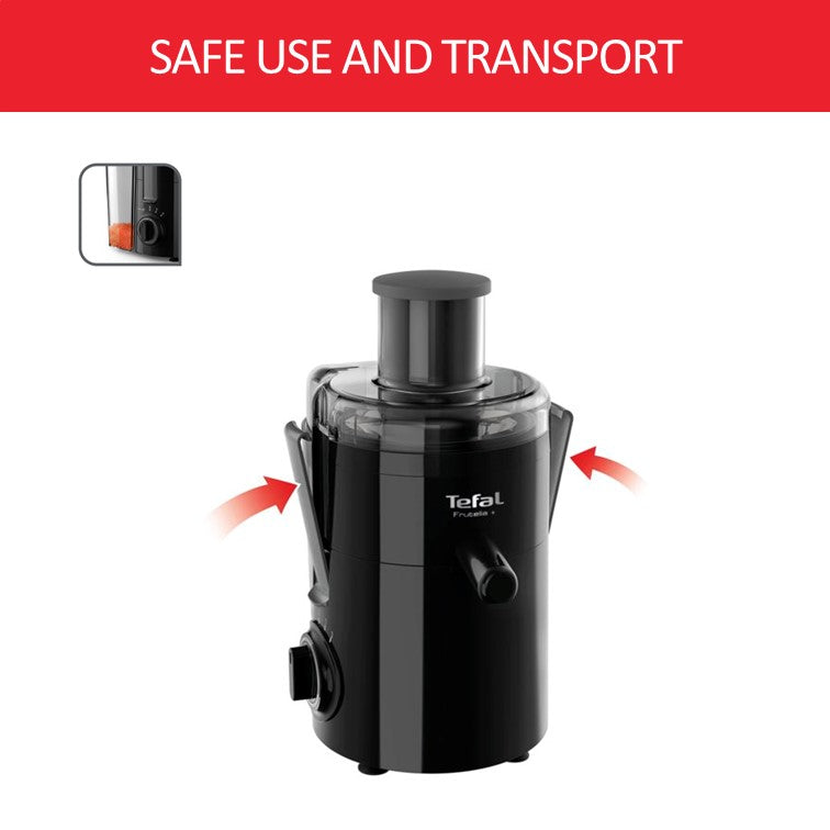 Tefal Frutelia Plus Juicer with Stainless Steel Filter ZE3708 - compact, 950ml pulp collector, 350W, 2 speeds and pulse, easy to clean, anti-grip feet