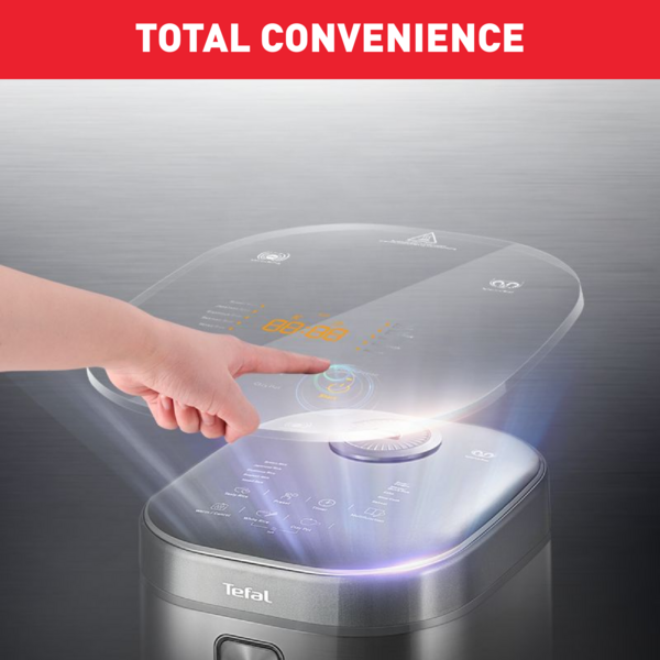 Tefal Rice Master Induction Fuzzy Logic 1.8L Rice Cooker RK818A 14 Programmes, 6-Layer Inner Cooking, User Friendly, Spherical Pot, 10 Cups