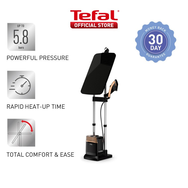 Tefal All-in-One Garment Steamer IXEO Power 2170W QT2020 3-Position Smart Board, Removable Base, 1.1 removable Water Tank, Made in France