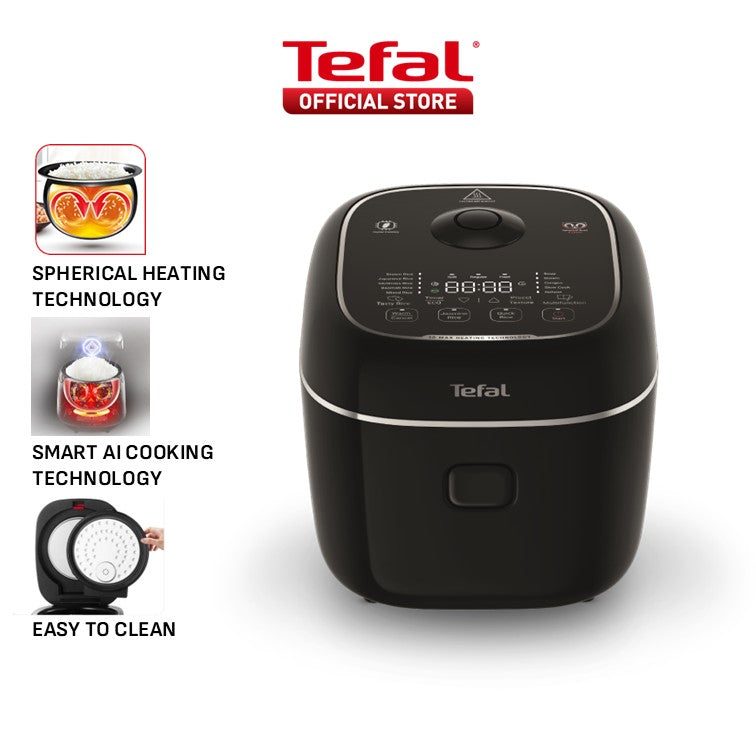 Tefal Delirice Max Fuzzy Logic 1.8L Rice Cooker RK7778 – 10 cups, 13 programs, 4mm spherical pot with ceramic coating