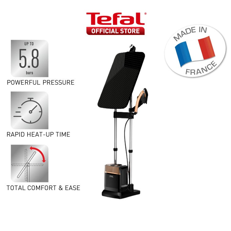 Tefal All-in-One Garment Steamer IXEO Power 2170W QT2020 3-Position Smart Board, Removable Base, 1.1 removable Water Tank, Made in France