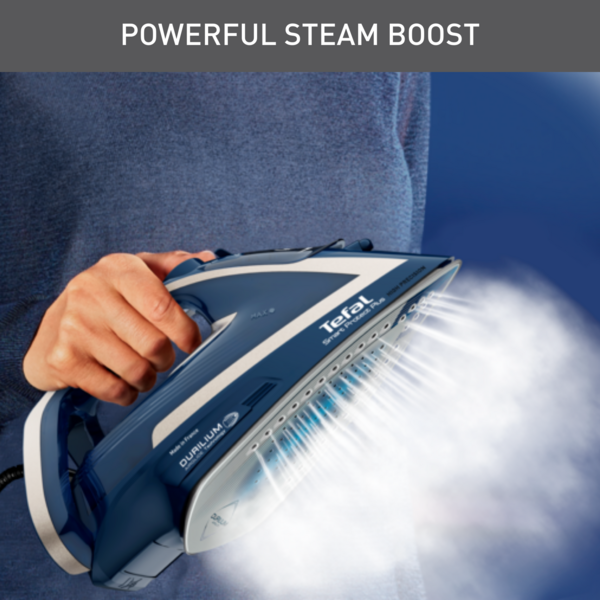 Tefal Smart Protect Plus Steam Iron 270ml 2800W (Durilium AirGlide) FV6872  205g Steam Boost, Smart Technology, Quality Soleplate, Full Protection