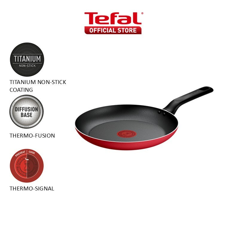 Tefal Red Frying Pan/ Deep Frying Pan 24cm/28cm/ Wokpan with Glass Lid 28cm/32cm