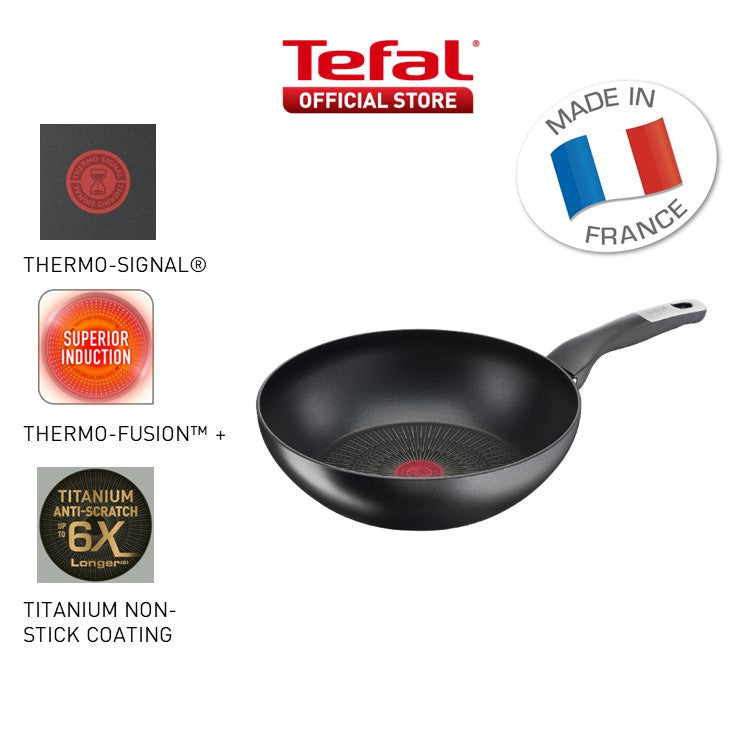 Tefal Unlimited Range Black IH Saute-pan, Pancake Pan, Multi-Pan, Chinese Wok, Wokpan, Frypan, Shallow Pan 18cm - 36cm