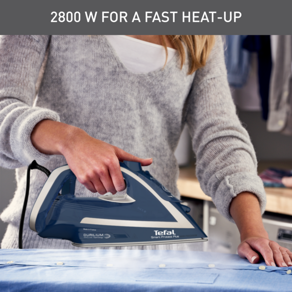 Tefal Smart Protect Plus Steam Iron 270ml 2800W (Durilium AirGlide) FV6872  205g Steam Boost, Smart Technology, Quality Soleplate, Full Protection