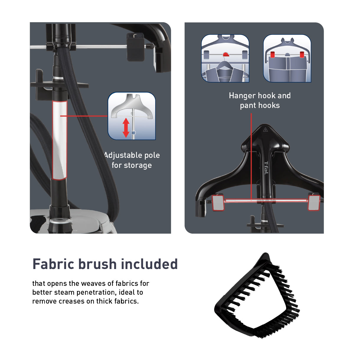 Tefal Pro Style Garment Steamer IT3480 – Perfect for all Fabrics, Sanitizing Function , Vertical System, Long-Lasting