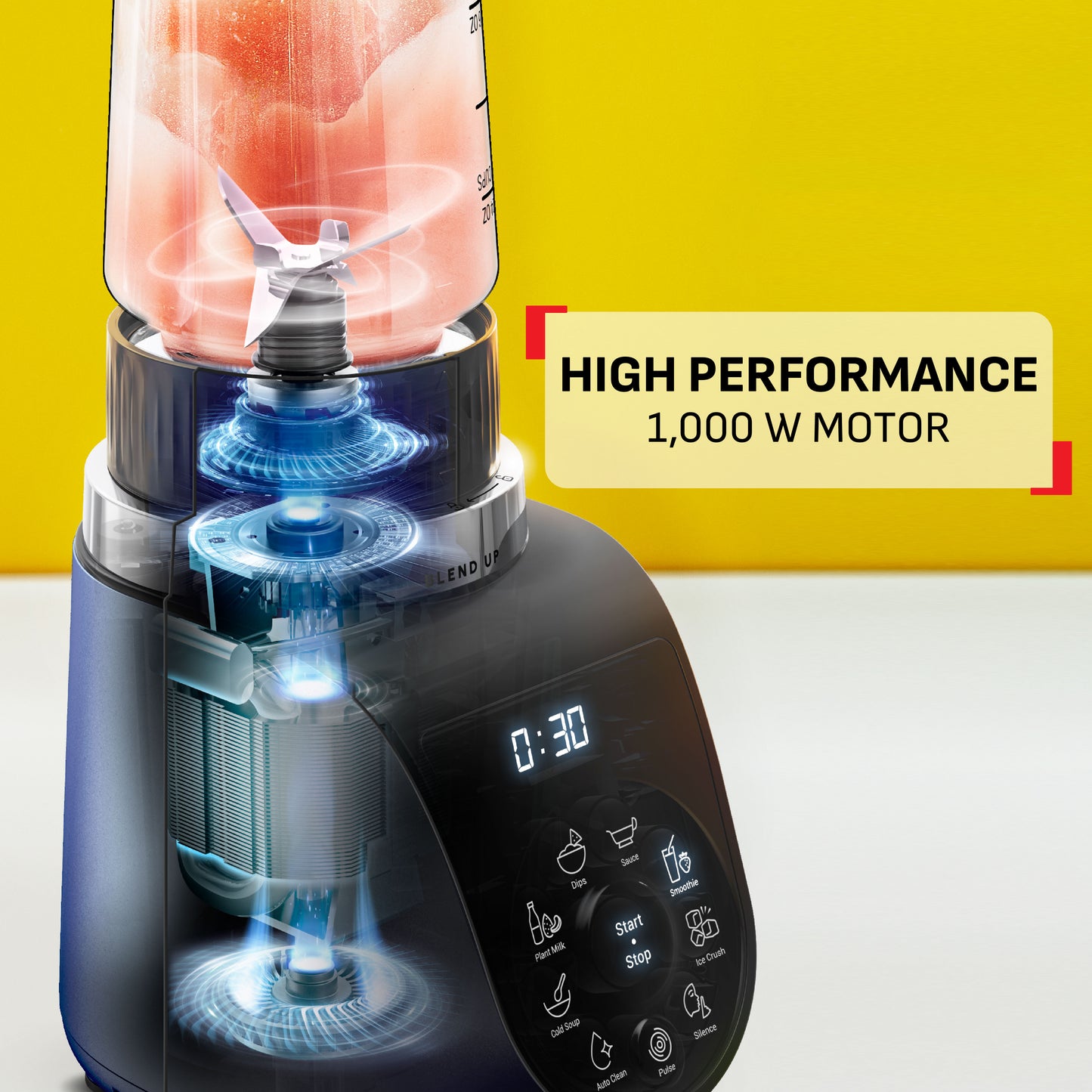 Tefal BlendUp Personal Blender BL19H4 ƒ?? Removable blades, 2 dishwasher safe BPA-free Tritan jars, 1000W, 8 auto programs