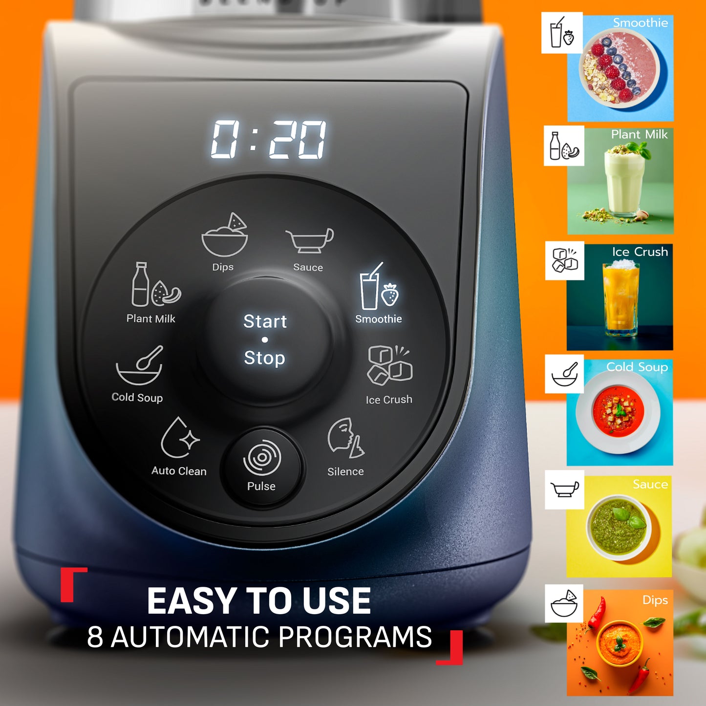 Tefal BlendUp Personal Blender BL19H4 ƒ?? Removable blades, 2 dishwasher safe BPA-free Tritan jars, 1000W, 8 auto programs