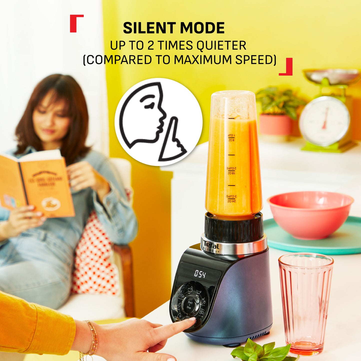 Tefal BlendUp Personal Blender BL19H4 ƒ?? Removable blades, 2 dishwasher safe BPA-free Tritan jars, 1000W, 8 auto programs