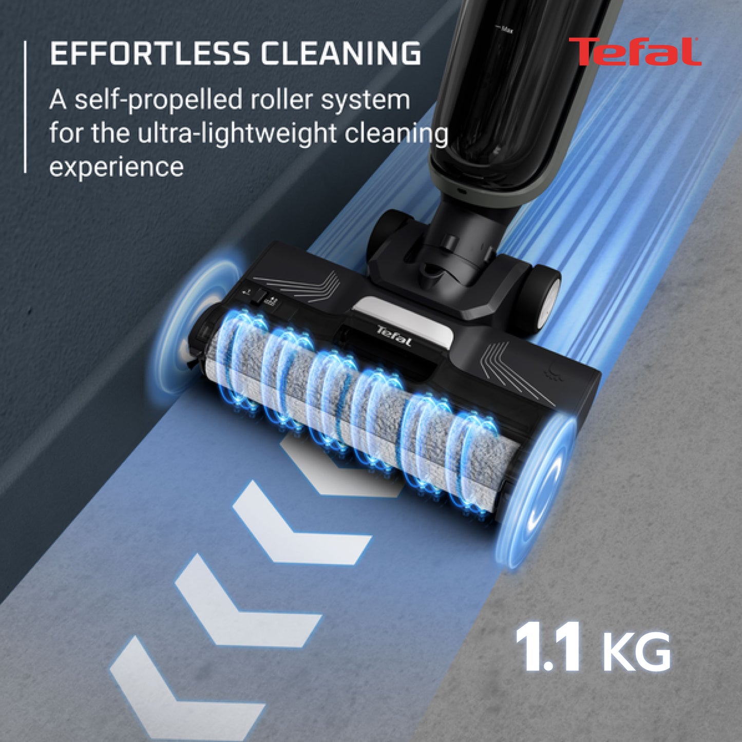 Tefal X-Clean 4 Wet & Dry Handstick Vacuum GF5035 - 2-in-1 Vacuum & Wash, Edge Cleaning, Self-Cleaning, Smart Dirt Detection, LED Display