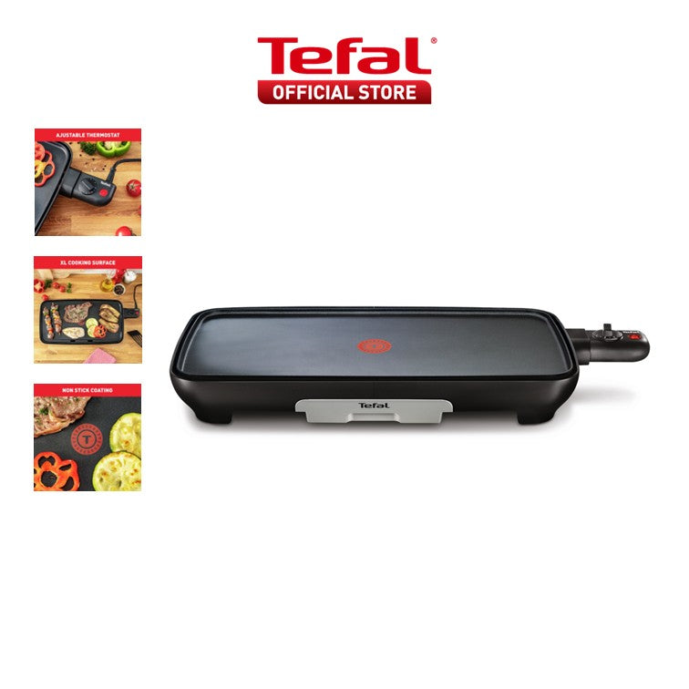 Tefal Plancha Compact Grill CB5038 - Adjustable Temperature, Non-stick Pan, XL surface