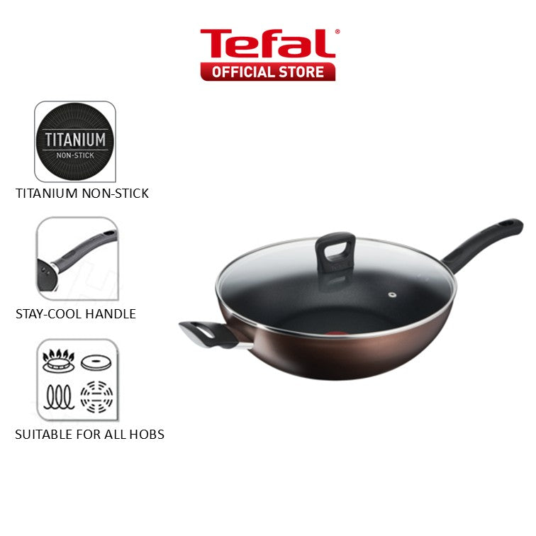 Tefal Day by Day Frypan, Deep Frypan, Saucepan, Stewpot, Wok Pan 18cm/22cm/24cm/26cm/28cm/32cm
