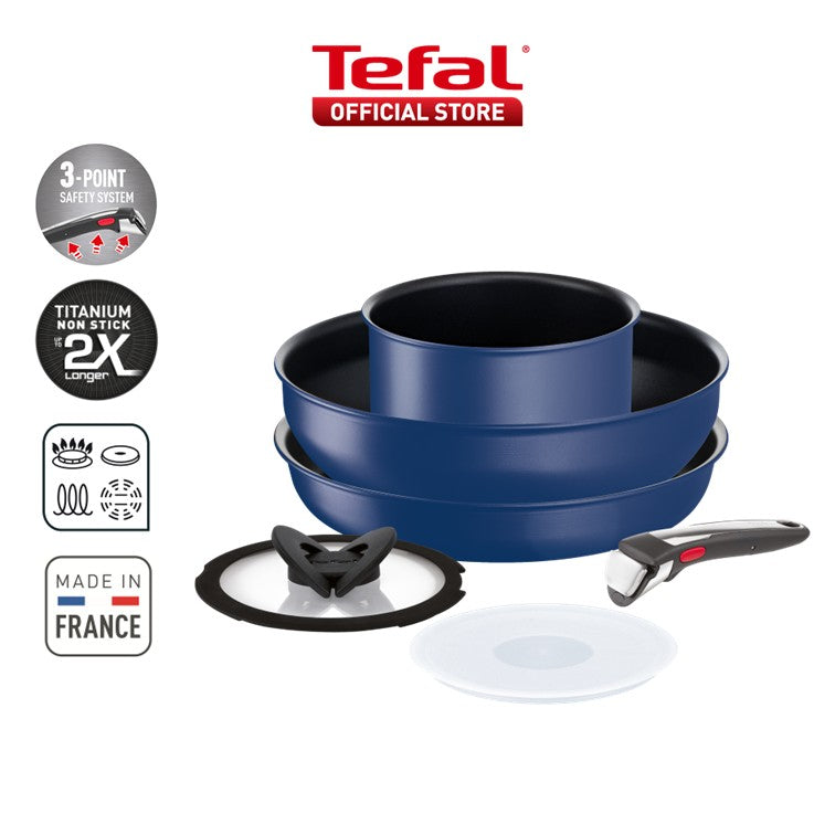 Tefal Ingenio Daily Chef Induction Frypan, Wok Pan, Cookware Set Black (3pcs/4pcs/6pcs/8pcs)