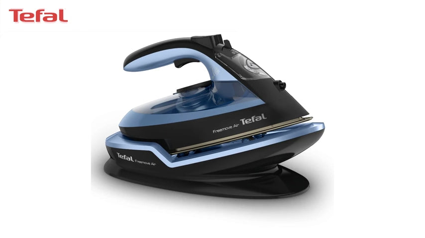 Tefal Freemove Air Cordless Steam Iron 2400W FV6551 190g Steam Boost, Cordless, Lightweight, Anti-Drip, Smart Technology, Ergonomic