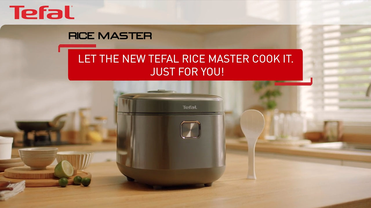 Tefal Rice Master Induction Fuzzy Logic 1.8L Rice Cooker RK818A 14 Programmes, 6-Layer Inner Cooking, User Friendly, Spherical Pot, 10 Cups