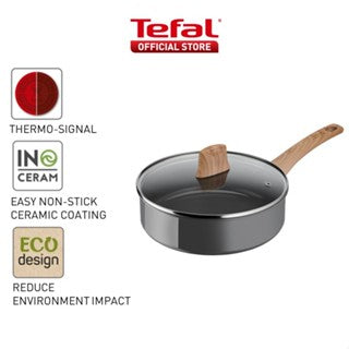 Tefal Renew Range Induction Non-Stick Ceramic Cookware- Made in France (Frypan, Pancake Pan, Wok Pan, Sautepan,Stewpot)