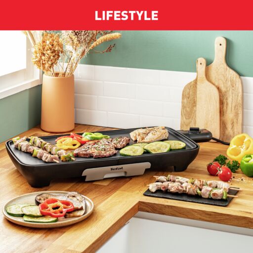 Tefal Plancha Compact Grill  CB5038 - Adjustable Temperature, Non-stick Pan, XL surface