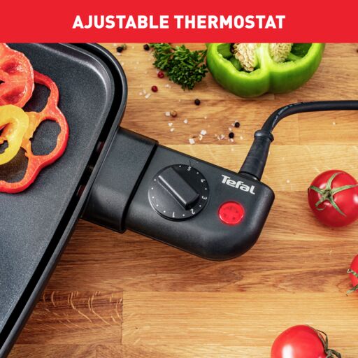 Tefal Plancha Compact Grill  CB5038 - Adjustable Temperature, Non-stick Pan, XL surface