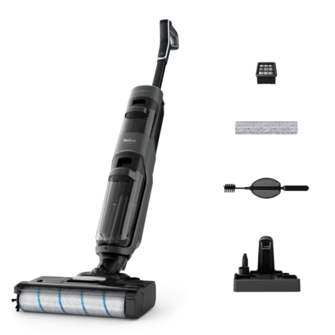 Tefal X-Clean 4 Wet & Dry Handstick Vacuum GF5035 - 2-in-1 Vacuum & Wash, Edge Cleaning, Self-Cleaning, Smart Dirt Detection, LED Display