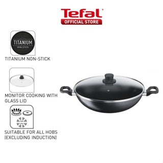 Tefal Cook Easy Range Wok Pan, Chinese Wok 28cm/32cm/36cm