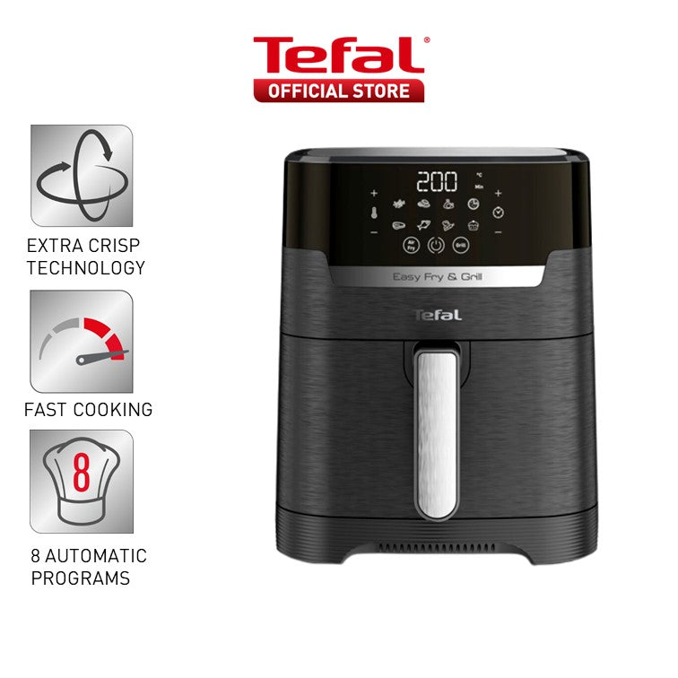 Tefal Easy Fry & Grill Precision 4.2L Healthy Air Fryer (1400W) EY5058 8 Programmes, Roasted Chicken, Extra Crisp, Fast Cooking, Easy-to-Clean