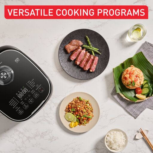 Tefal Rice Master Max Induction Fuzzy Logic Rice Cooker 1.8L RK8198 – 14 Programs, 10 Cups, 3mm Ceramic Spherical Pot