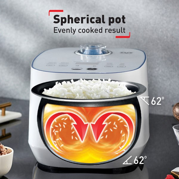 Tefal Xpress Fuzzy Logic Rice Cooker 1.5L RK5221 12 Programmes, Non-Stick, Removable Inner Lid, 2x Faster, 8 Cups