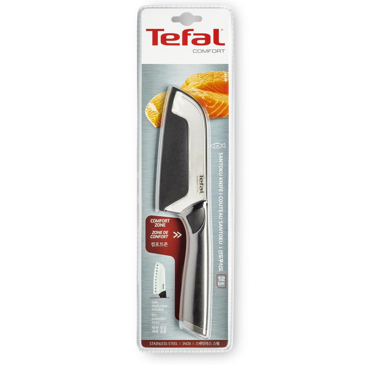 Tefal Comfort Santoku Knife 12cm with Cover K22136