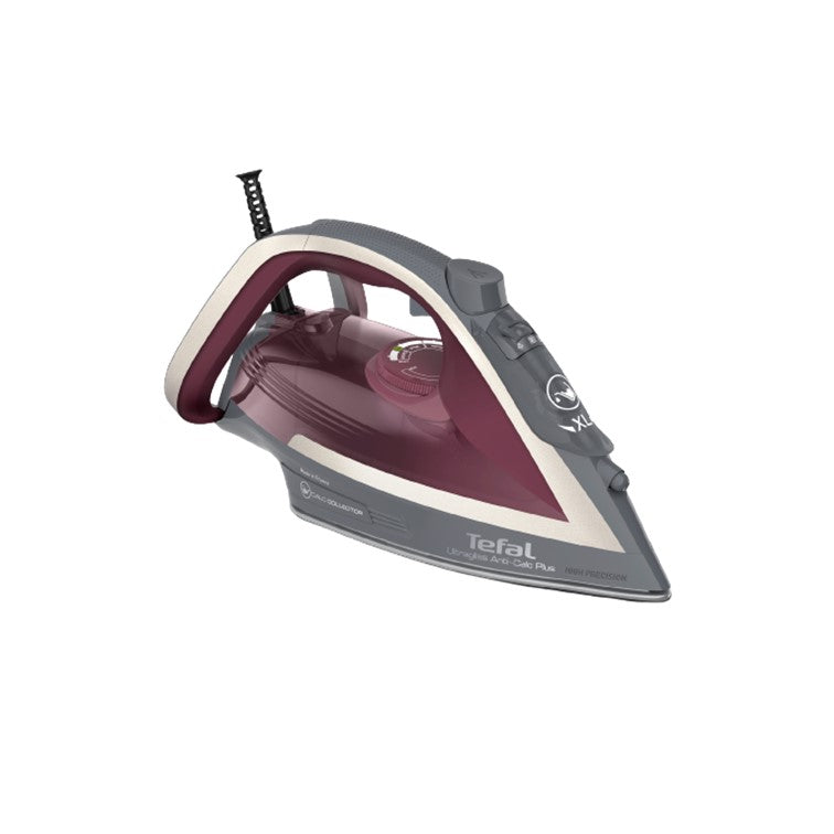 Tefal Steam Iron Ultragliss Anti-Calc Plus 270ml 2800W (Grey) FV6840  260g Steam Boost, Scratch-Resistant, Eco-Friendly, Versatile