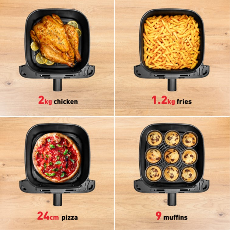 Tefal Easy Fry Mega Digital Air Fryer 7.5L EY855D XL capacity, compact, 8 preset programmes, energy saving, dishwasher safe