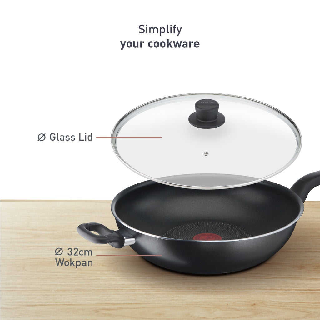Tefal Cook Easy Range Wok Pan, Chinese Wok 28cm/32cm/36cm