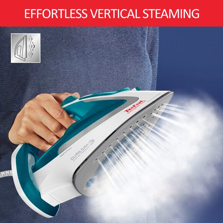 Tefal Easygliss Steam Iron 270ml 2500W FV5718 195g Steam Boost, Quick Heat, Durable, Versatile, Perfect Precision