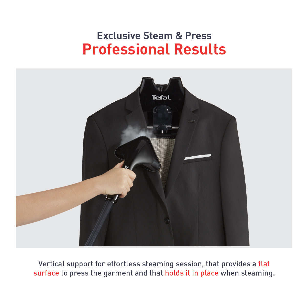 Tefal Pro Style Garment Steamer IT3480 – Perfect for all Fabrics, Sanitizing Function , Vertical System, Long-Lasting